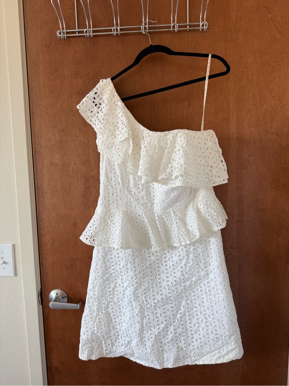 NWT Bridal Lilly Pulitzer Josey White Eyelet One Shoulder Dress 14